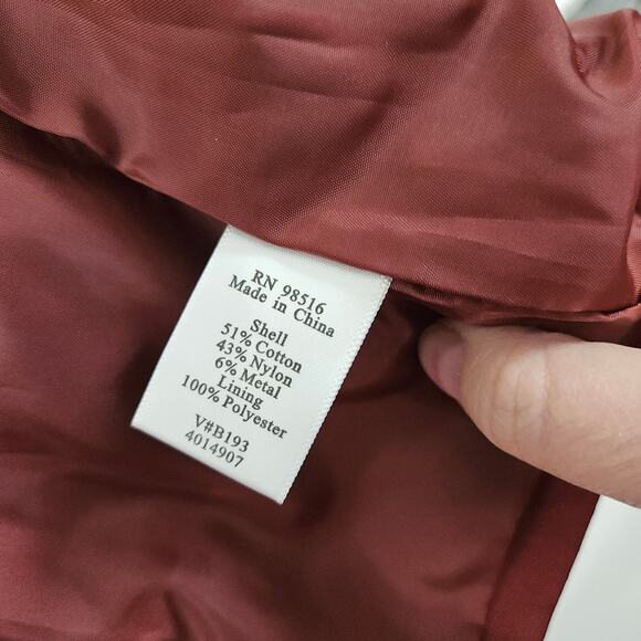 NWT Coldwater Creek Womens Anorak Zip Raincoat Jacket Coat Sz Small 4/6 Burgundy - Picture 8 of 11